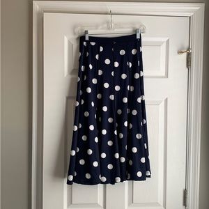 Chances T Navy Polka Dot Skirt